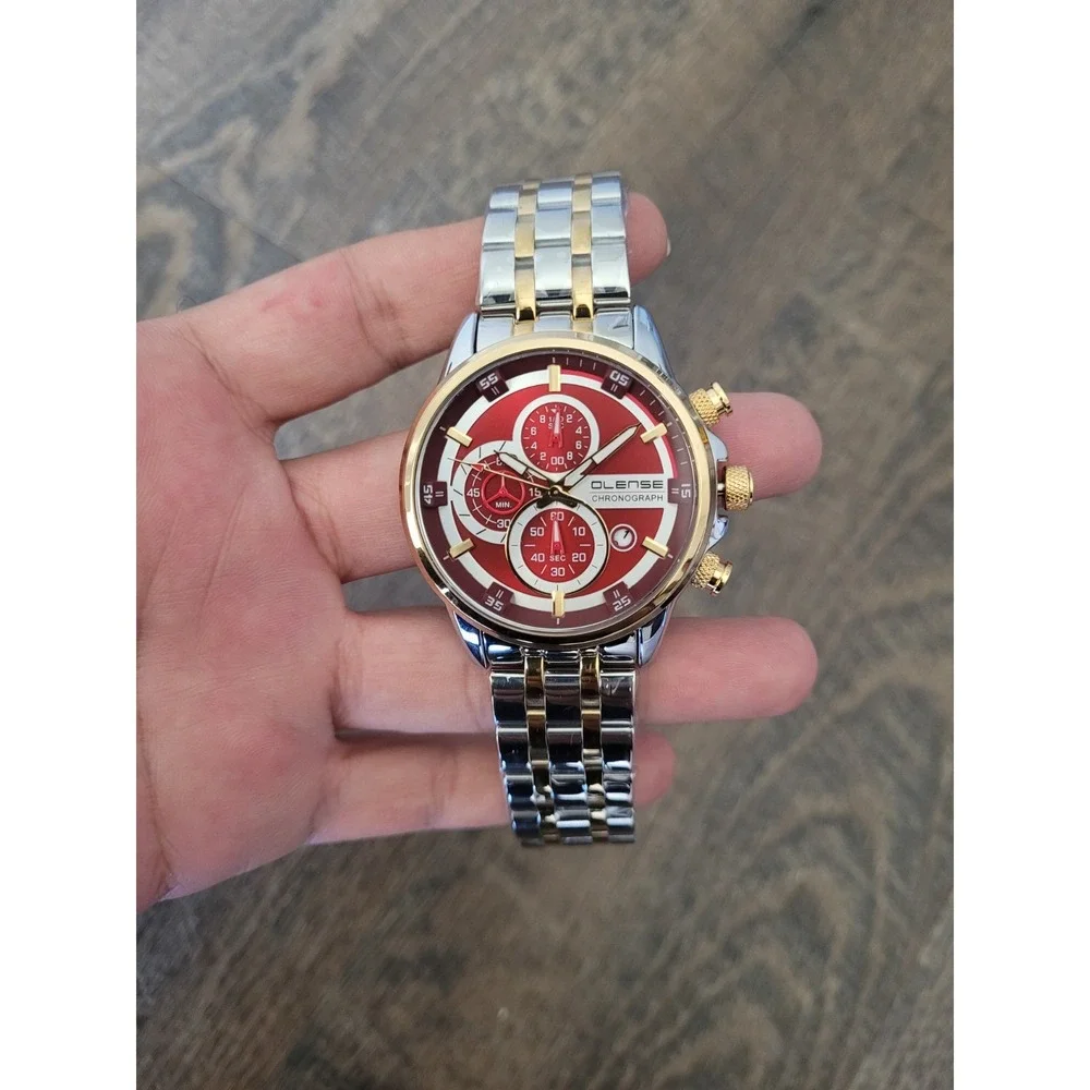 OLENSE New Stylish Chronograph Watch‎ in Stainless Steel For Men